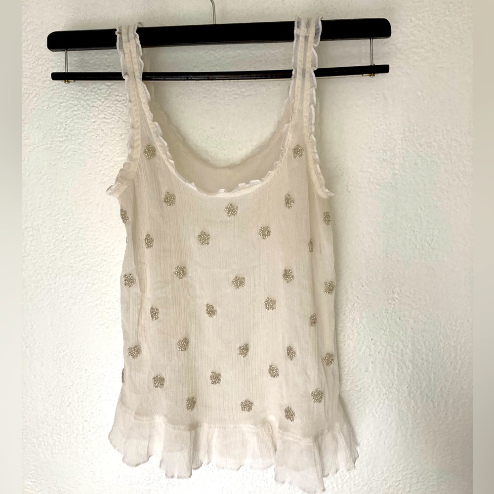 Abercrombie & Fitch sleeveless beaded floral top (junior)